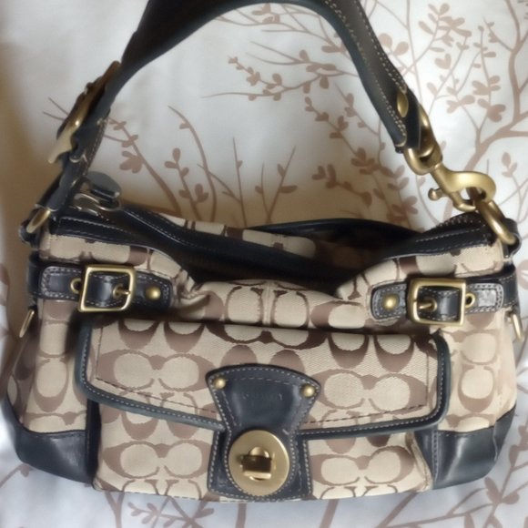 Coach Legacy Jacquard Signature Shoulder Bag - Picture 1 of 4